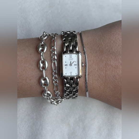 Citizen Designer Silver Women's Watch with Bracelet Set - Picture 2 of 7